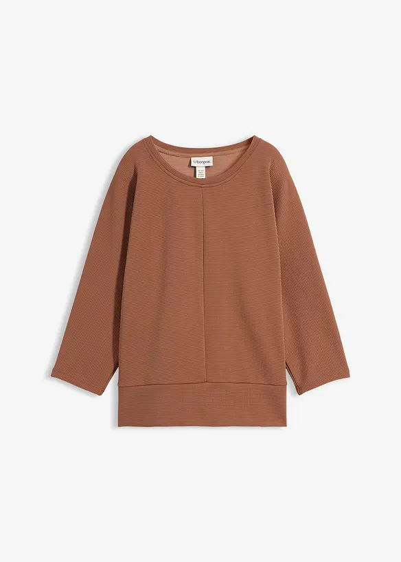 Sweat en mati&egrave;re textur&eacute;e, bonprix
