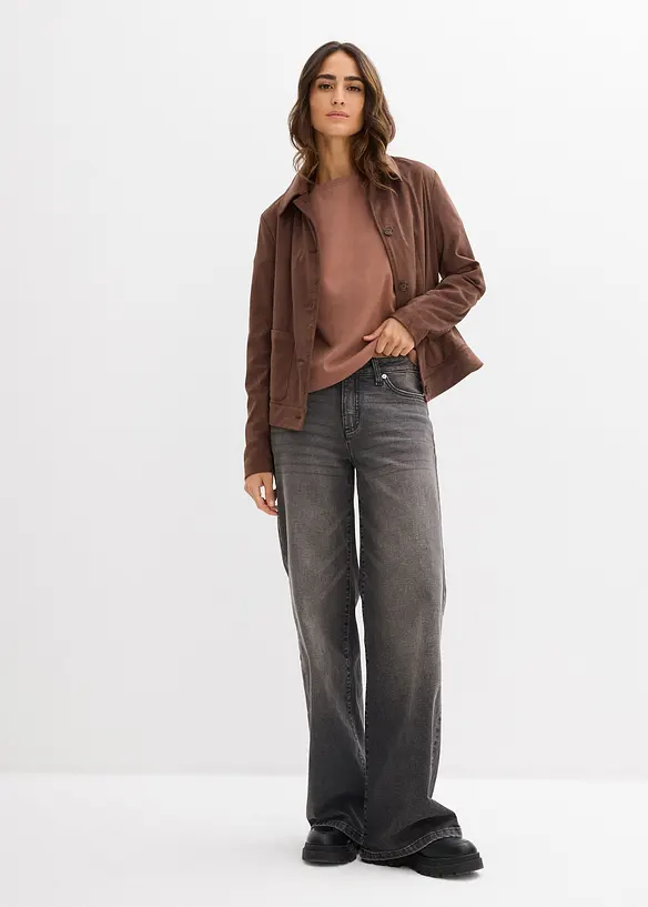 Raglan-Shirt aus schwerer Bio-Baumwolle, bonprix