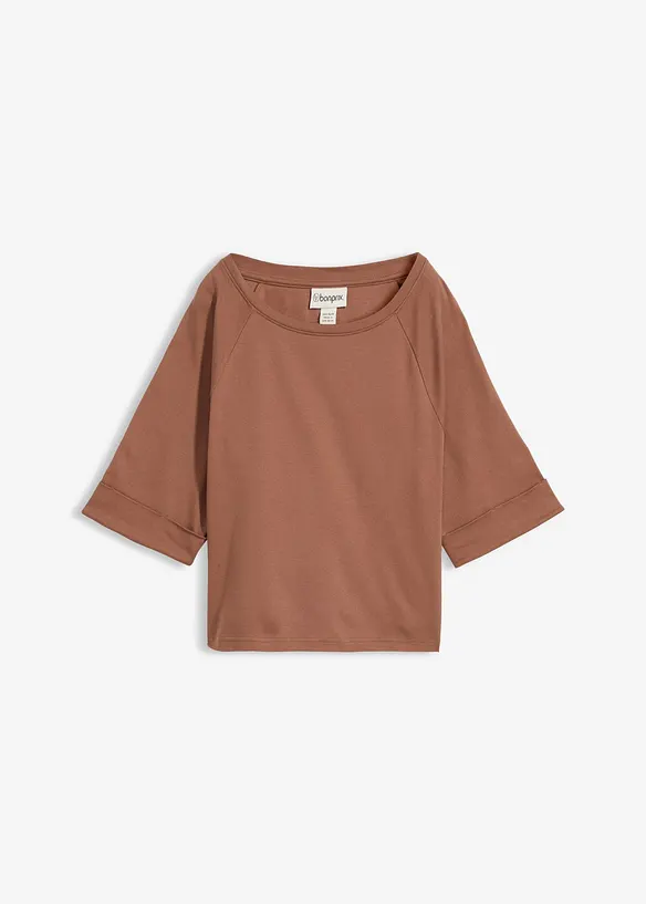 Raglan-Shirt aus schwerer Bio-Baumwolle, bonprix