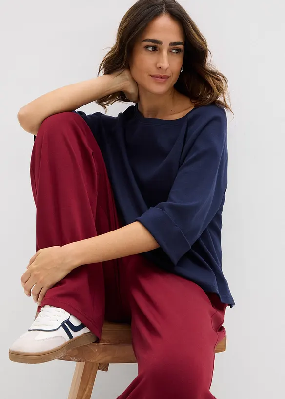 T-shirt &agrave; manches raglan en coton &eacute;pais, bonprix