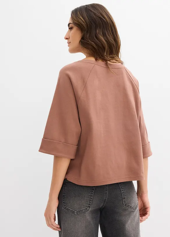 Raglan-Shirt aus schwerer Bio-Baumwolle, bonprix