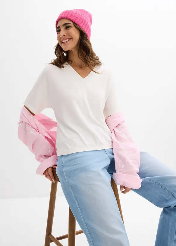 Shirt aus Viskosemix, bonprix