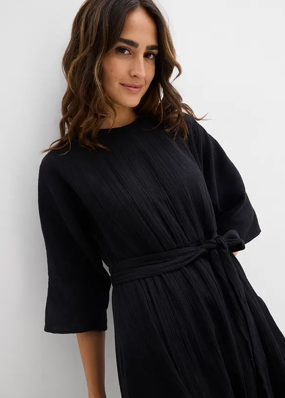 Robe midi en coton doux, bonprix