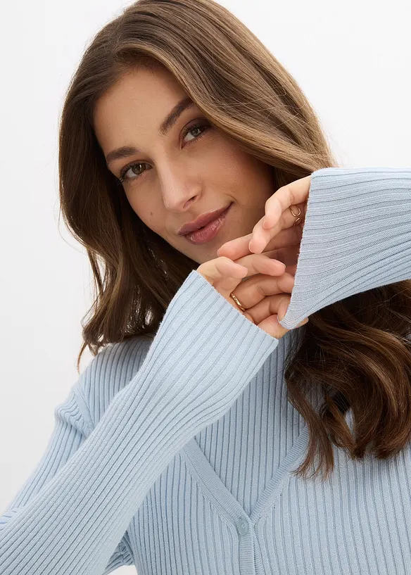 Feinstrick Cardigan mit Viskose, bonprix