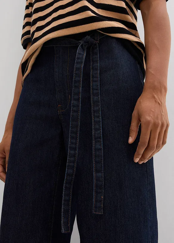 Wide-Leg-Jeans High Waist, cropped, bonprix