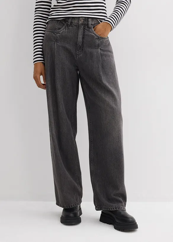 Wide-Leg-Jeans High Waist, bonprix
