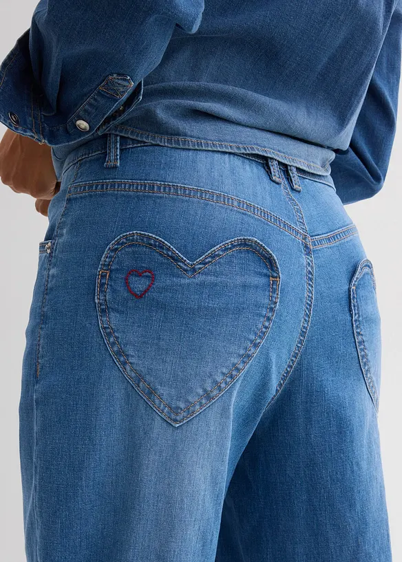 Barrel-Jeans High Waist, bonprix