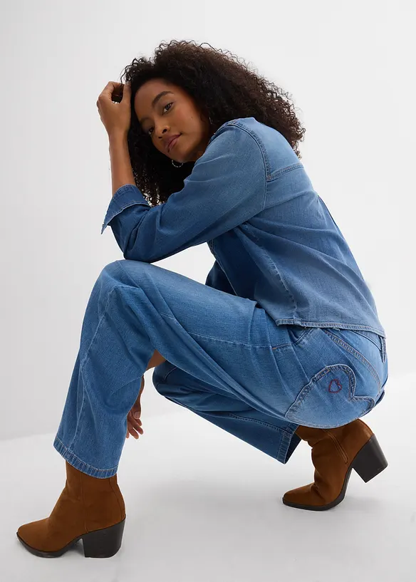 Barrel-Jeans High Waist, bonprix