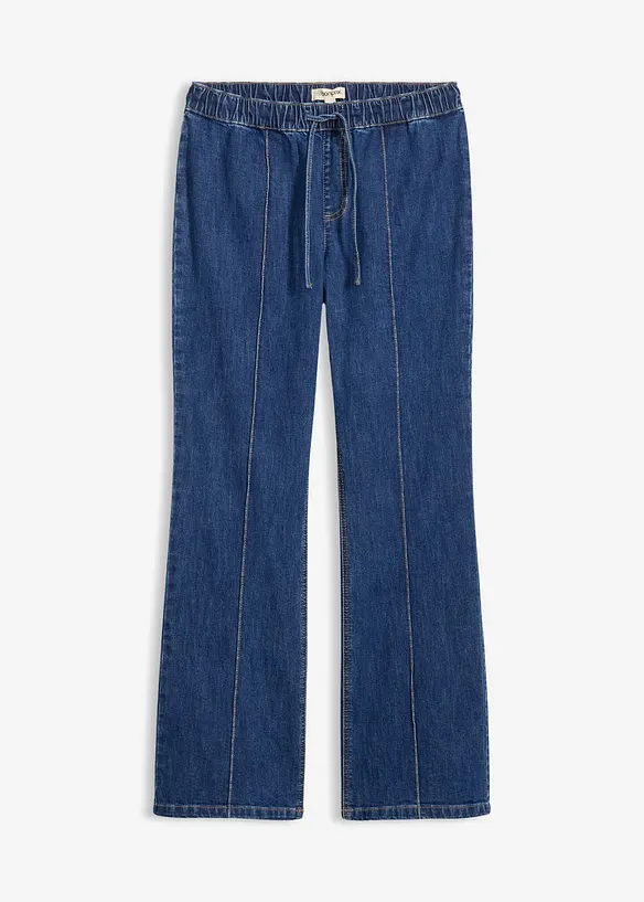 Jean bootcut taille mi-haute et &eacute;lastiqu&eacute;e, bonprix