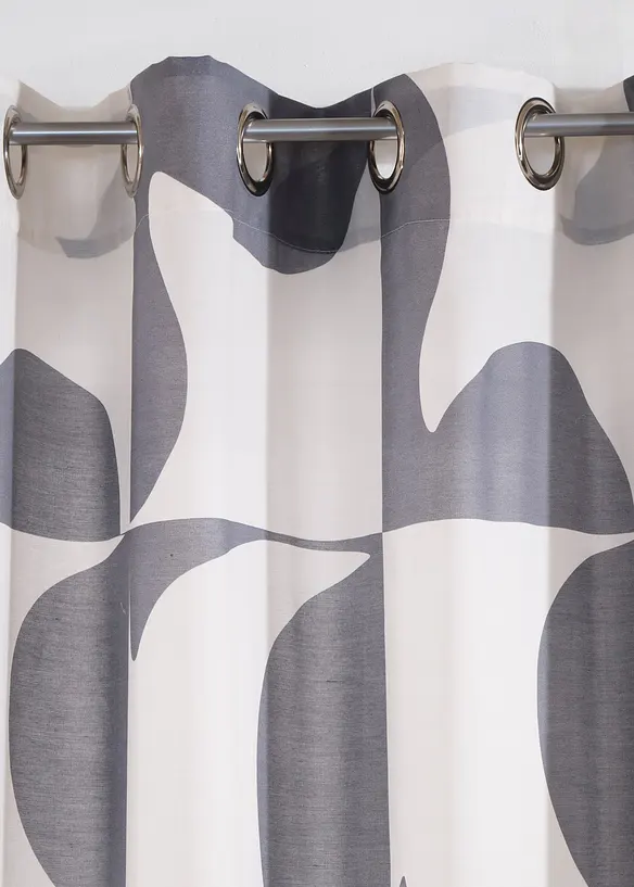Gardine mit grafischem Druck aus recycelten Polyester (1er Pack), bonprix