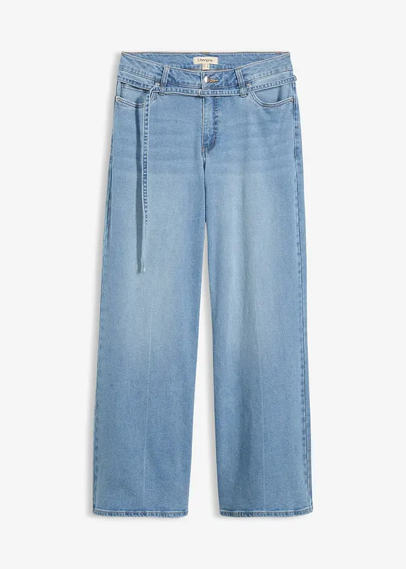 Wide-Leg-Jeans Mid Waist, bonprix