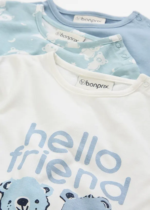 Schlafstrampler mit Fu&szlig; aus reiner Bio-Baumwolle  (3er Pack), bonprix