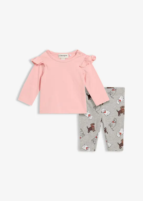 Lang&auml;rmilges Shirt und Leggings (2-tlg.Set), bonprix
