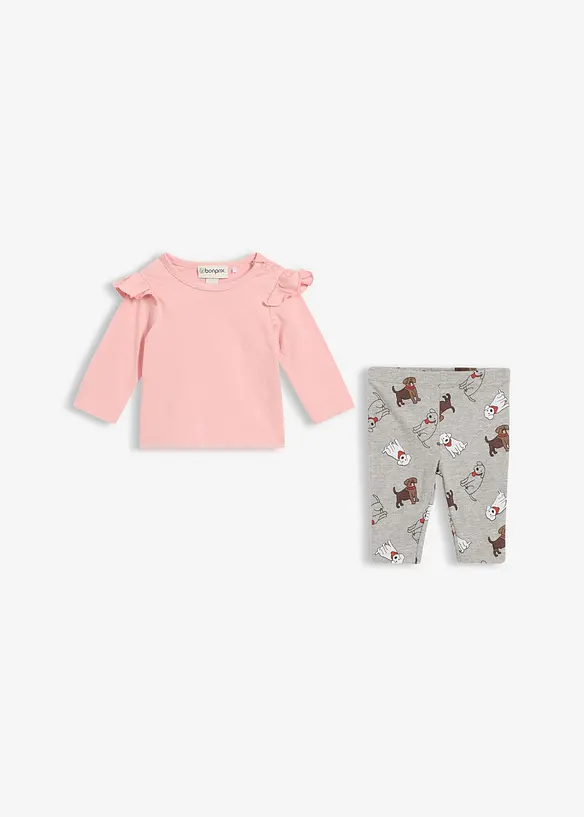 Lang&auml;rmilges Shirt und Leggings (2-tlg.Set), bonprix
