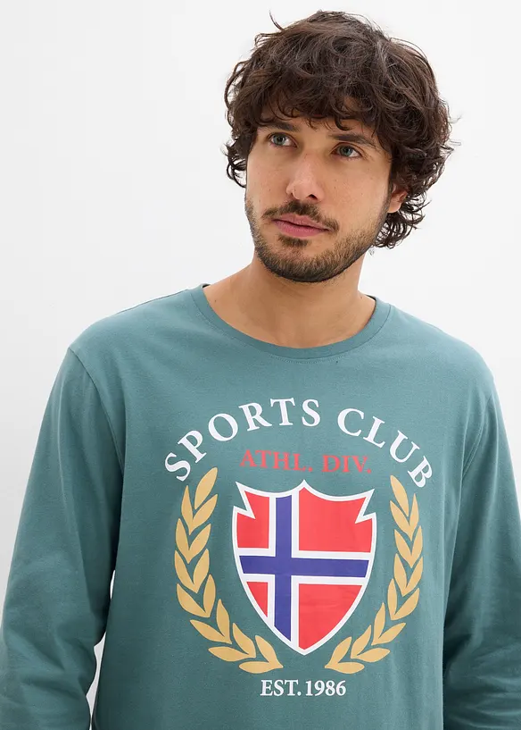 T-shirt manches longues 100% coton, bonprix