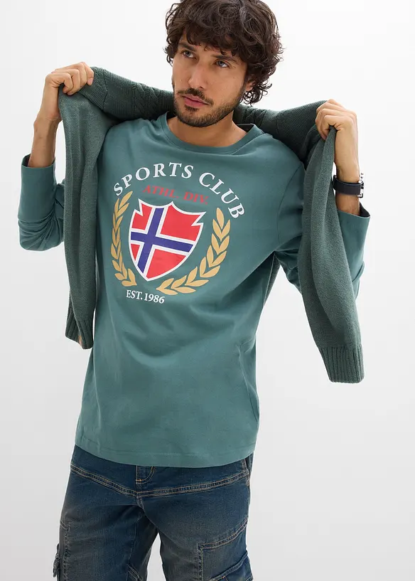 T-shirt manches longues 100% coton, bonprix