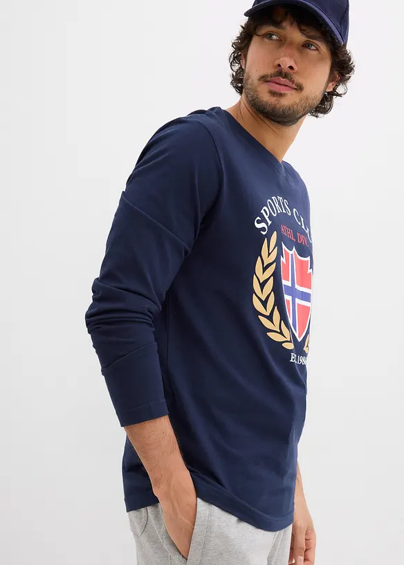 T-shirt manches longues 100% coton, bonprix