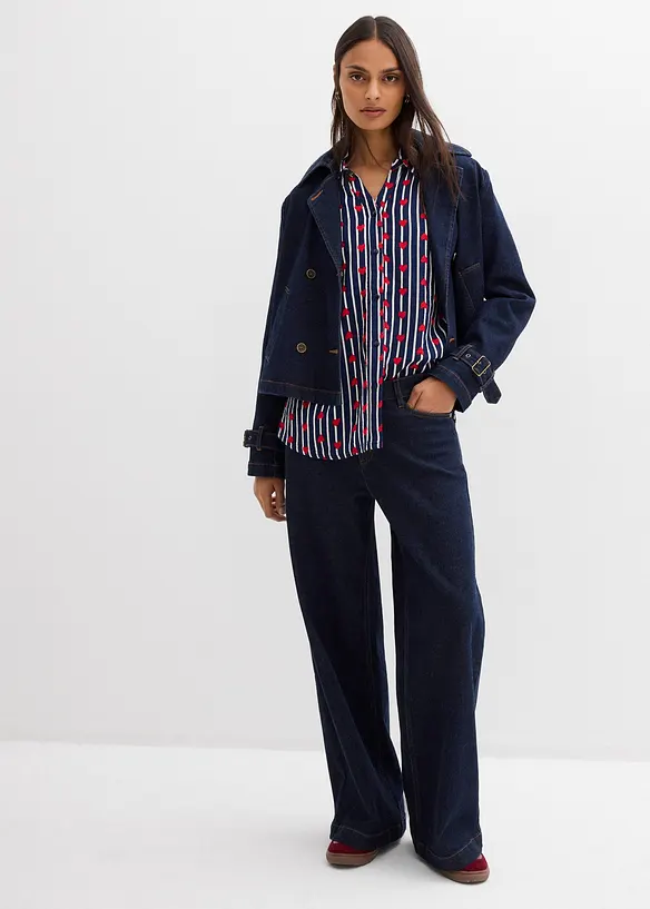 Chemisier doux et oversize en gaze de coton, bonprix