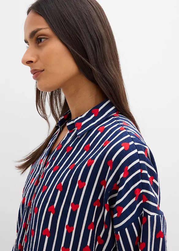 Chemisier doux et oversize en gaze de coton, bonprix