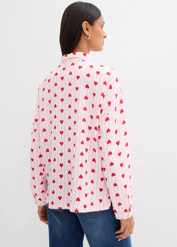 Chemisier doux et oversize en gaze de coton, bonprix