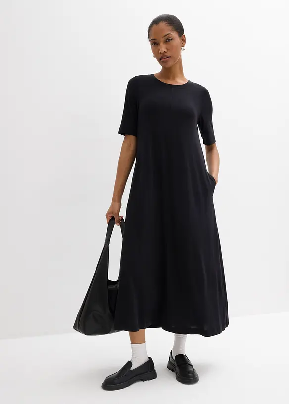 Robe longue en mati&egrave;re douce, bonprix