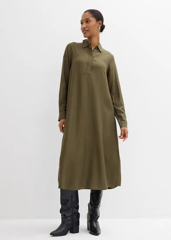 Blusenkleid aus feiner Viskose, bonprix