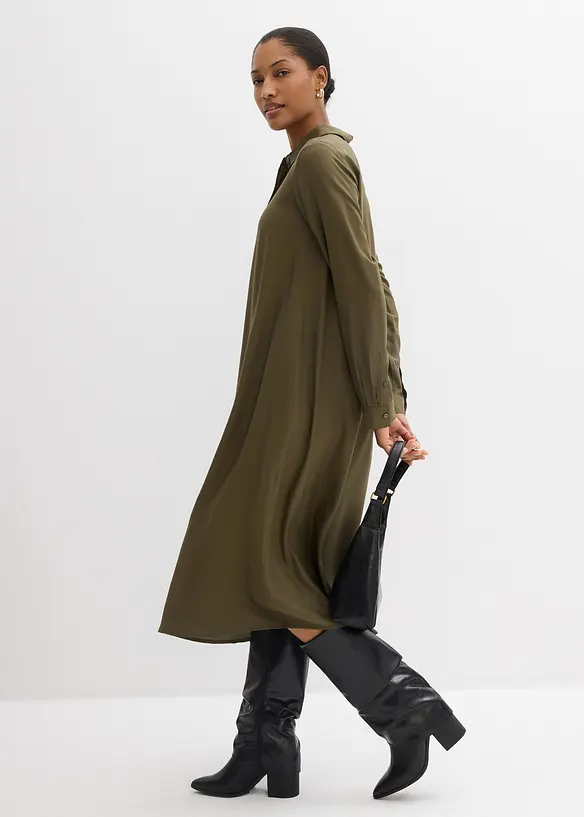 Blusenkleid aus feiner Viskose, bonprix