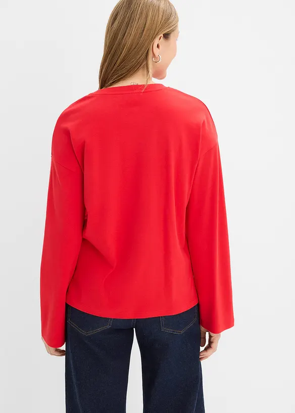 Langarmshirt aus schwerer Baumwolle, bonprix