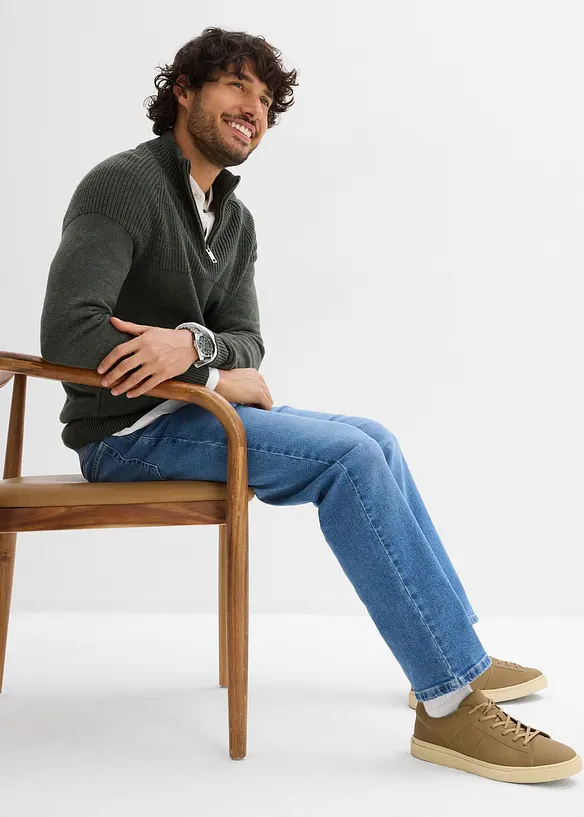 Relaxed Fit Stretch-Jeans, Straight, bonprix