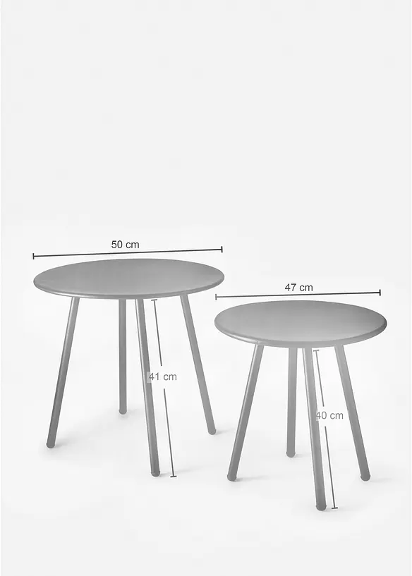 Lot de 2 tables d&rsquo;appoint, bonprix