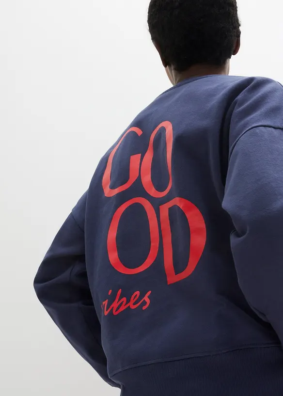 Sweat-shirt oversize en coton, bonprix