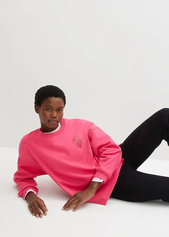 Sweat-shirt oversize en coton, bonprix