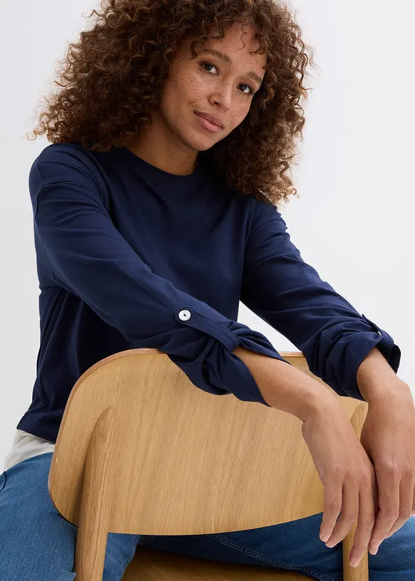 Shirt mit Bluseneinsatz, bonprix