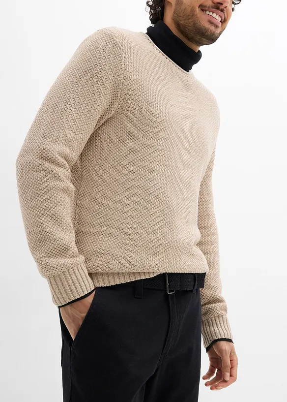 Pantalon chino extensible regular &agrave; taille &eacute;lastiqu&eacute;e, droit, bonprix