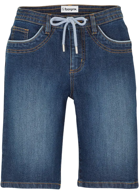 Jeans Bermuda Slim Fit Mid Waist, bonprix