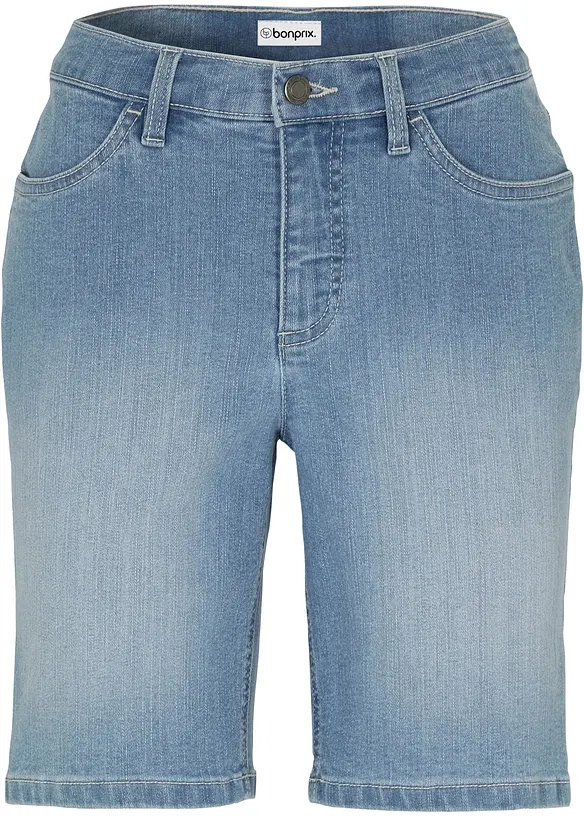 Bermuda en jean, taille mi-haute, bonprix