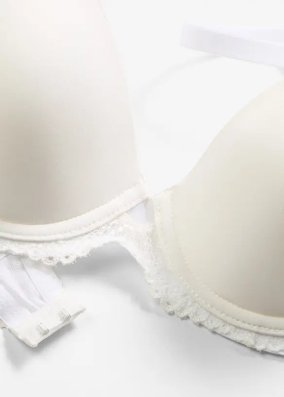 Soutien-gorge &agrave; coques et dentelle, bonprix