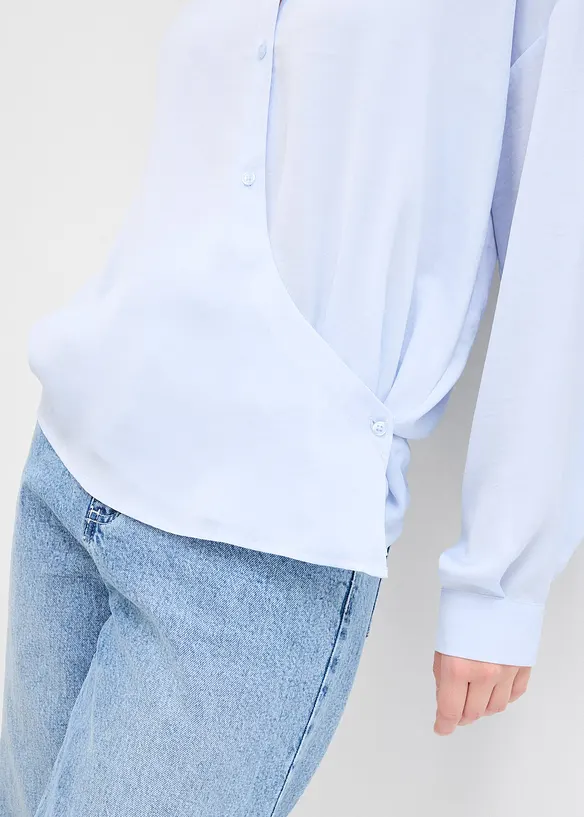 Hemdbluse aus flie&szlig;endem Satin, bonprix