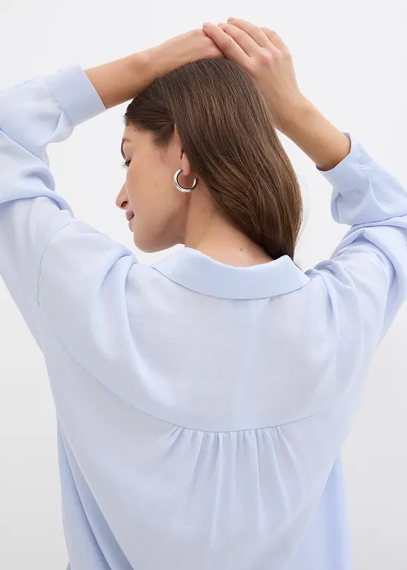 Hemdbluse aus flie&szlig;endem Satin, bonprix