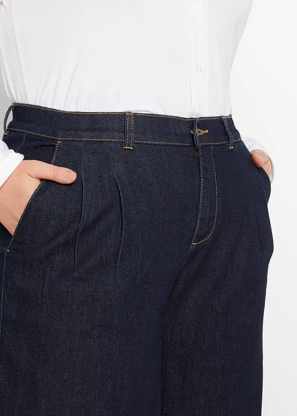 Wide-Leg-Jeans High Waist, Bequembund, bonprix