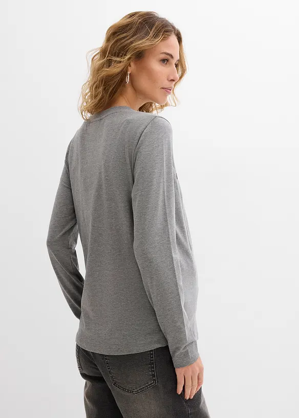 Umstandsshirts mit diskreter Stillfunktion mit Bio-Baumwolle (2er Pack), bonprix