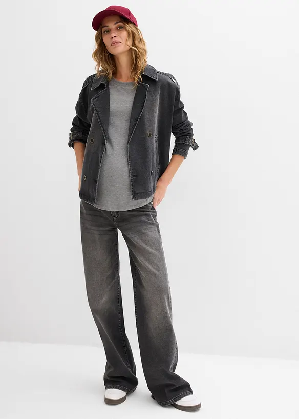 Umstandsshirts mit diskreter Stillfunktion mit Bio-Baumwolle (2er Pack), bonprix