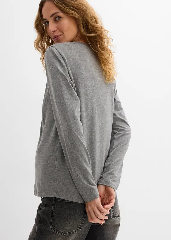 Umstandsshirts mit diskreter Stillfunktion mit Bio-Baumwolle (2er Pack), bonprix