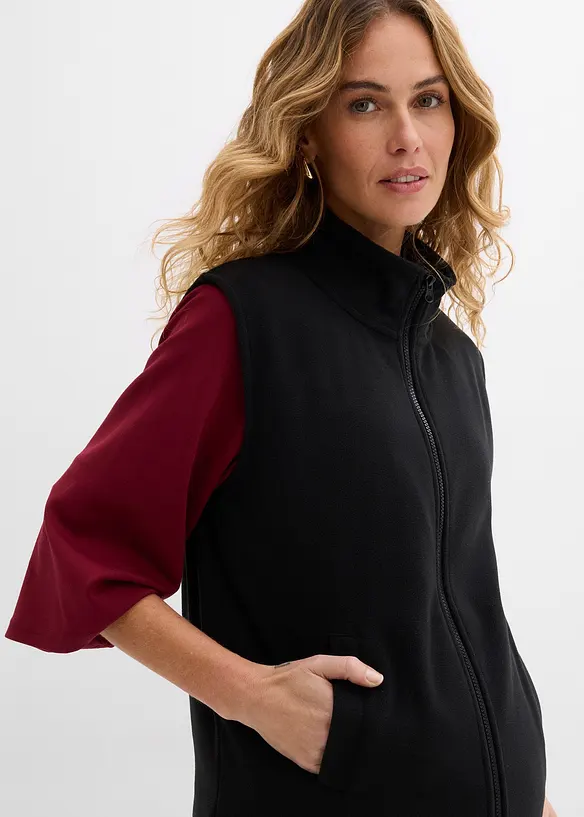 3-in-1 Umstandsweste mit Trageeinsatz aus Fleece, bonprix
