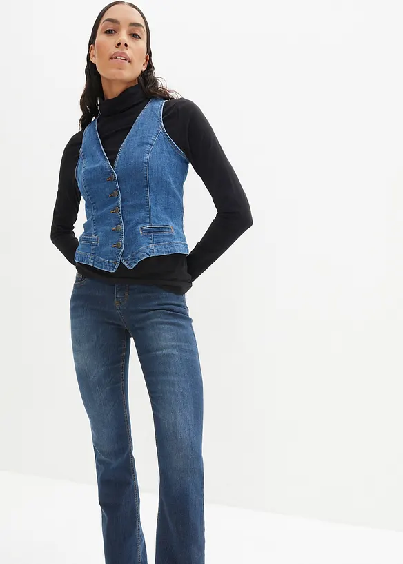 Bootcut Jeans Mid Waist, Stretch, bonprix