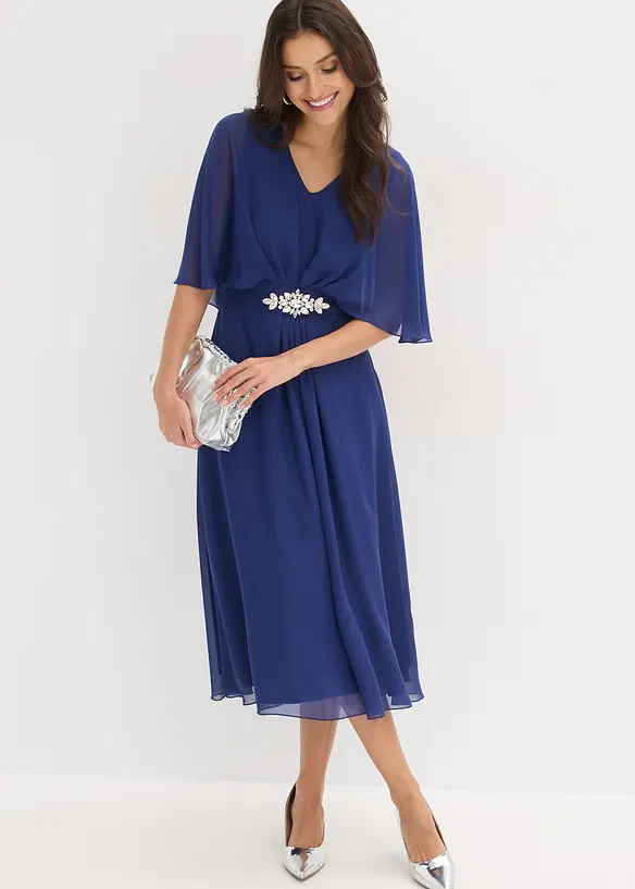 Chiffonkleid mit Strassstein-Applikation, bonprix