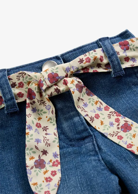 Schlupfjeans mit G&uuml;rtel, bonprix