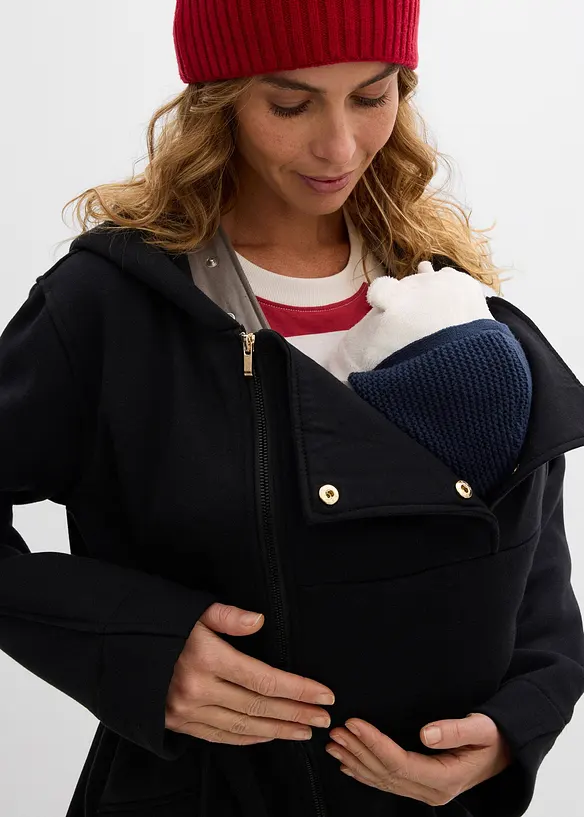 3-in-1 Sweatjacke f&uuml;r die Schwangerschaft und danach mit Babyeinsatz, bonprix