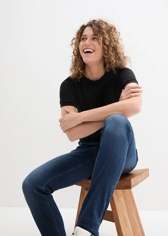 Jegging &agrave; taille mi-haute et &eacute;lastiqu&eacute;e, bonprix