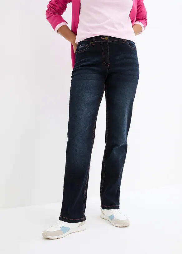 Straight-Jeans Mid Waist, Bequembund, bonprix